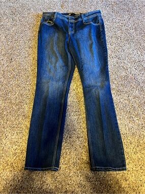 Vanilla Jeans Cotton Blend y2k Beddazzled Straight Women's Jeans in Indigo Blue